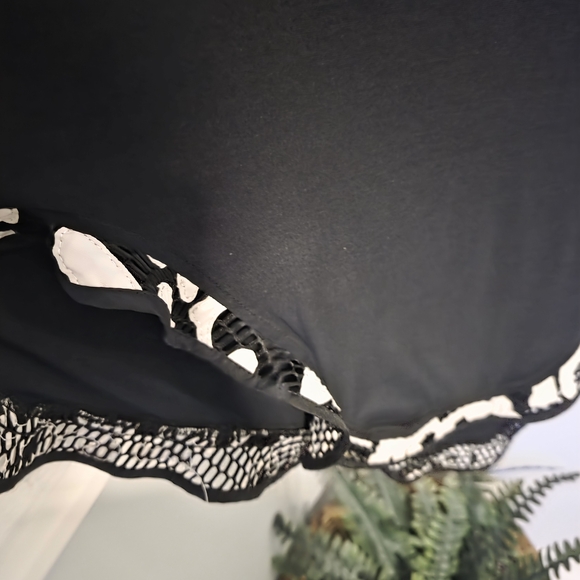 Joseph Ribkoff Black Cold Shoulder Blouse with Lace Detail - Picture 5 of 8